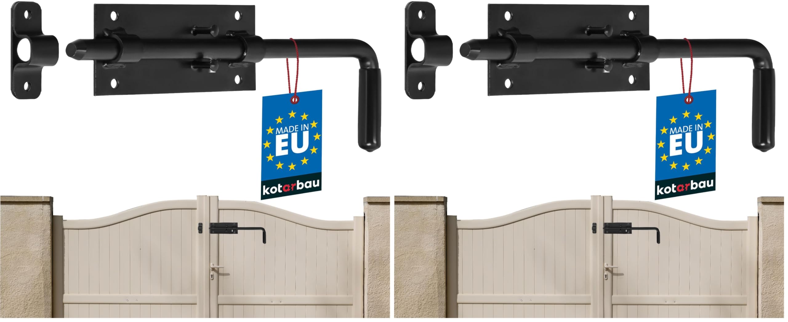 Verrou de porte sectionnel KOTARBAU de 320 mm en lot de 2 pour la sécurité de vos accès