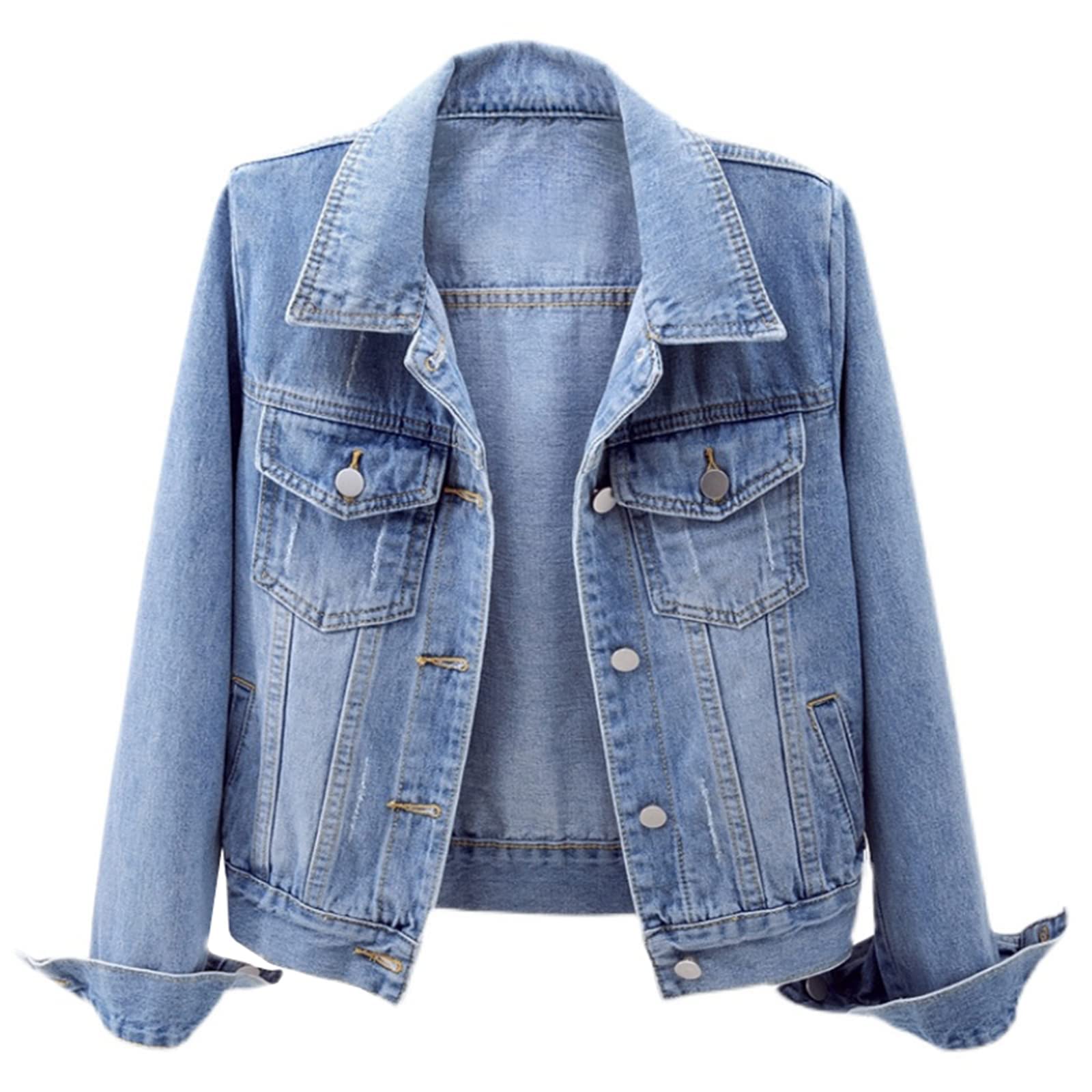 LifeShe Distressed Denim Jacket