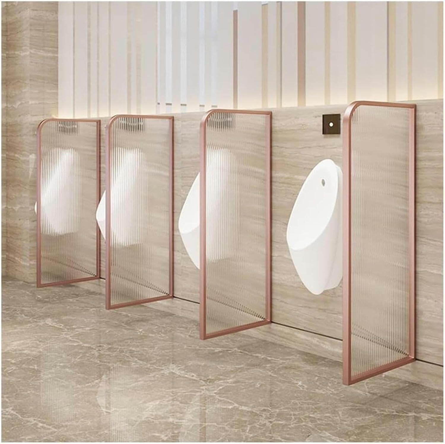BKSXSOP Wall Mounted Urinal Baffle Sn Tempered s Men's Privacy Divider for Public Restrooms or 2pcs Hotels & Bathrooms