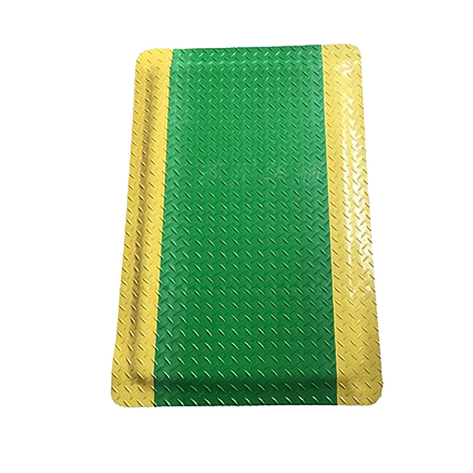 GTHTUHFD Anti-Fatigue Standing Mat, Ergonomic Floor Mat For Work And Commercial Use,Green+yellow-70x190cm
