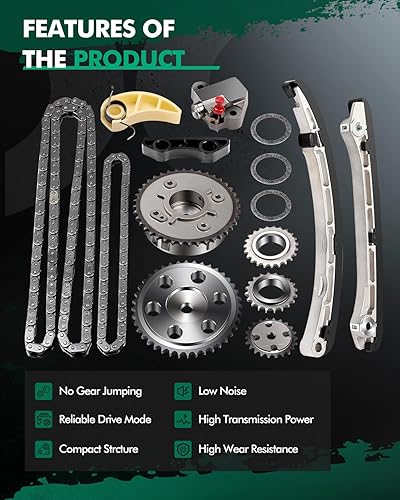 Miniatura 5 de SCITOO 1L5Z6268AA Juego de cadena de distribución del motor reemplaza para Mazda 3 CX-7 6 2.3L