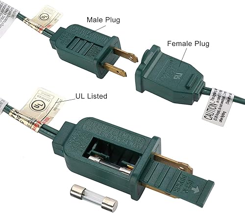 Miniatura 3 de Juego de Luces de Burbujas Doradas de Navidad, Tira de Luces Navideñas Vintage de 11 Pies con 8 Luces de Burbujas Doradas (1 de Repuesto), Base