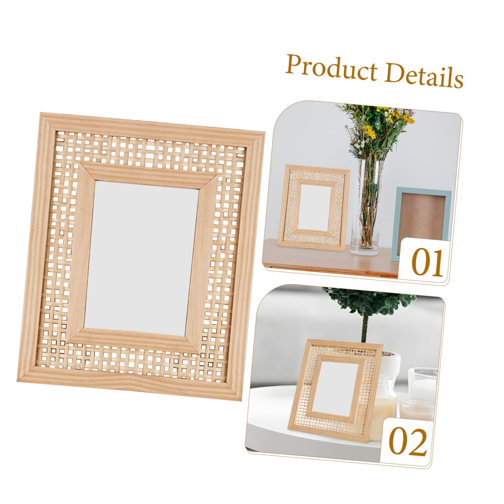 Cornice Per Foto in Rattan Cornice Per Foto Da Parete Decorazione Boho Casa