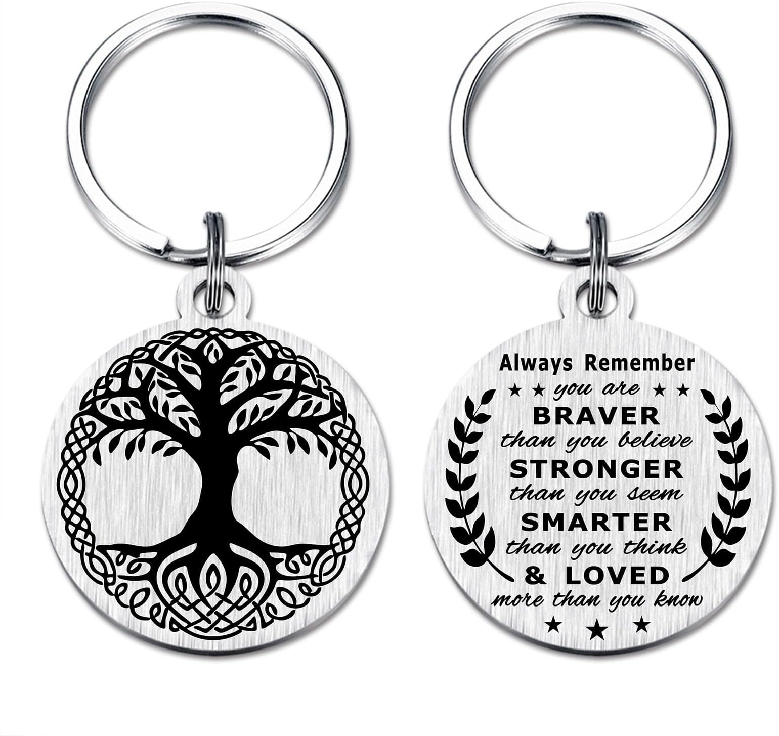 RicheseleViking Keychain - Viking Gifts for Men Women - Norse Vikings Compass Ravens Amulet Gifts