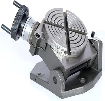 Rotary Table 4inch/100mm Horizontal Vertical Rotary Table 4-Slot Rotary Table for Milling Machine MT-2 Rotary Table for Milling