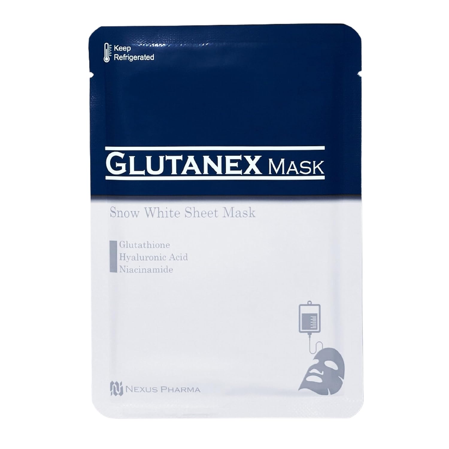 Glutanex Snow White Sheet Mask, 15 Sheets - Made In Korea