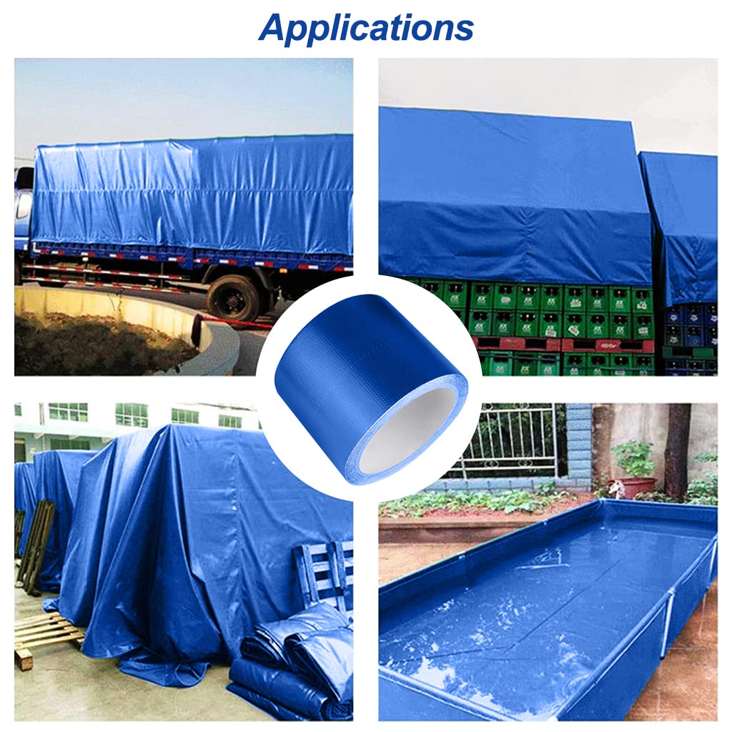 Ruban Adhésif Etanche de Réparation 15cm x 10m pour Bâche Camion Serre Tente