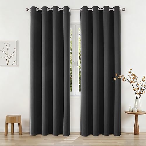 84Inch Blackout Curtains for Bedroom, Black Out Curtains 84 inch