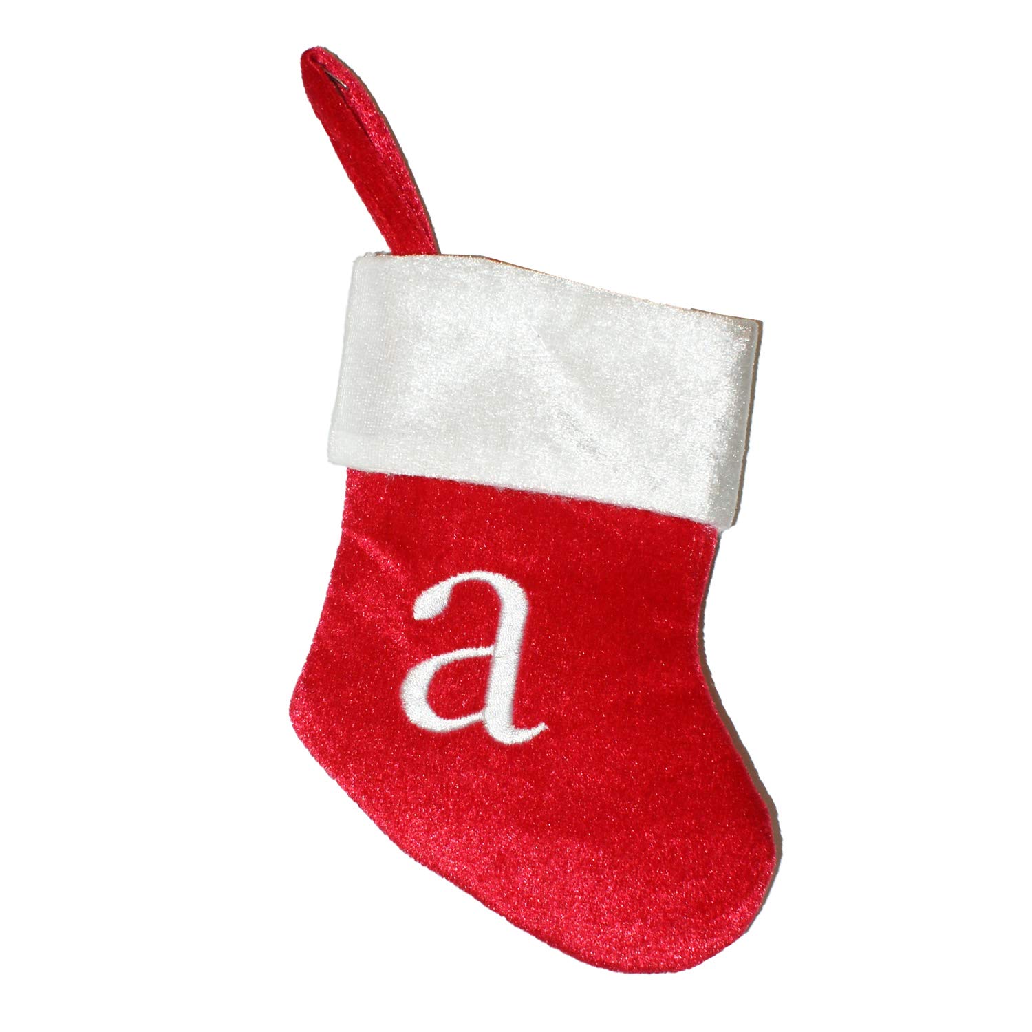 Merry Brite Mini Monogram Stocking Letter a