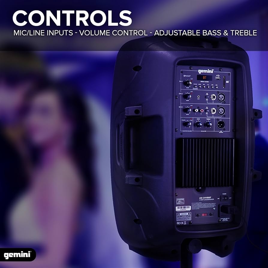 Amazon.com: Gemini 15” 2000W Bluetooth PA Speaker with TWS Link