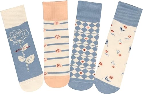 Miniatura 2 de AFADER Calcetines coloridos para mujer, diseño de flores, divertidos, casuales, talla 6-10