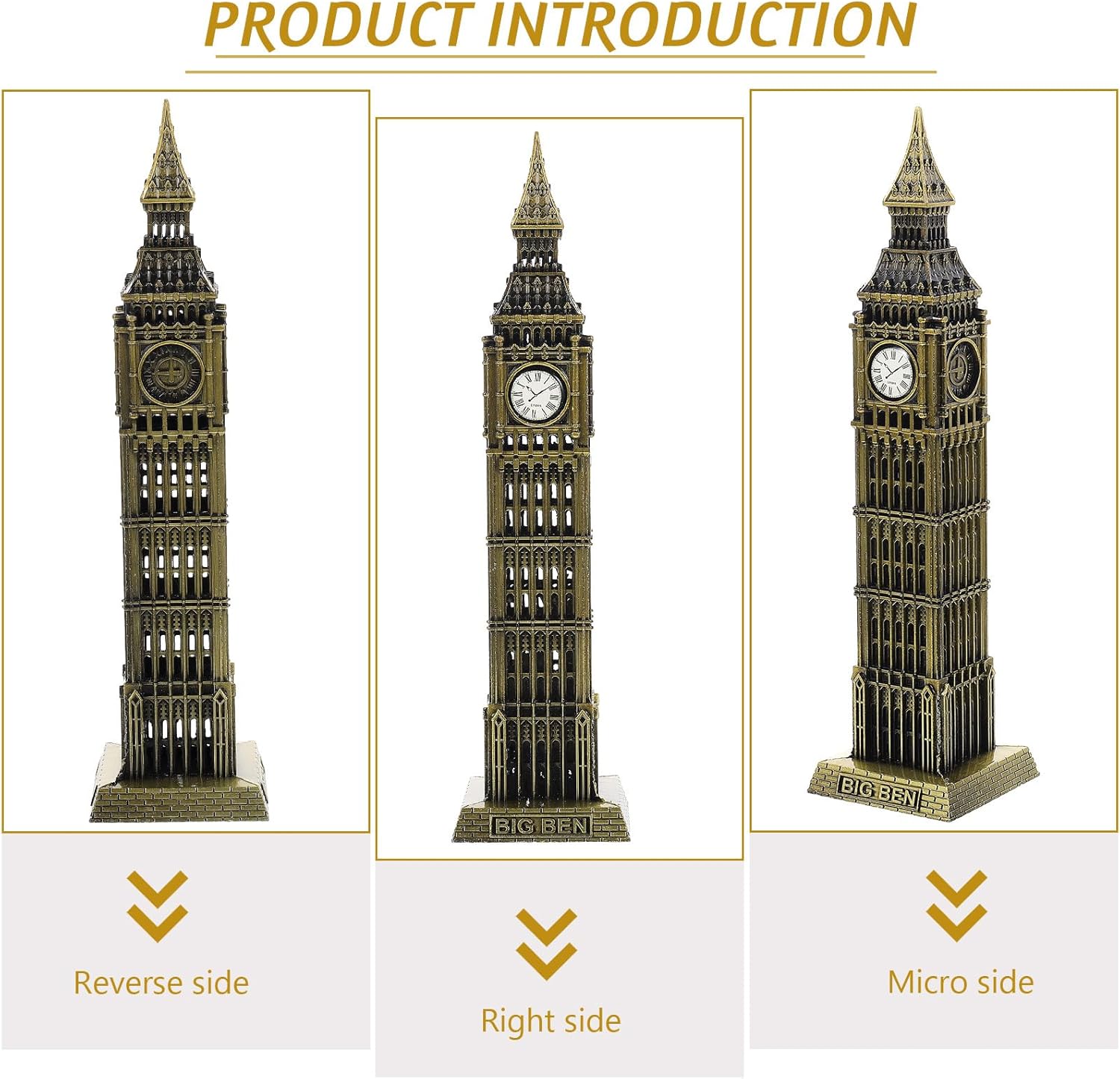 Big Ben Statue Architecture Model England Big Ben Clock Tower Statue Collectible Figurine Tourism Souvenir Desktop Decoration - Image 5