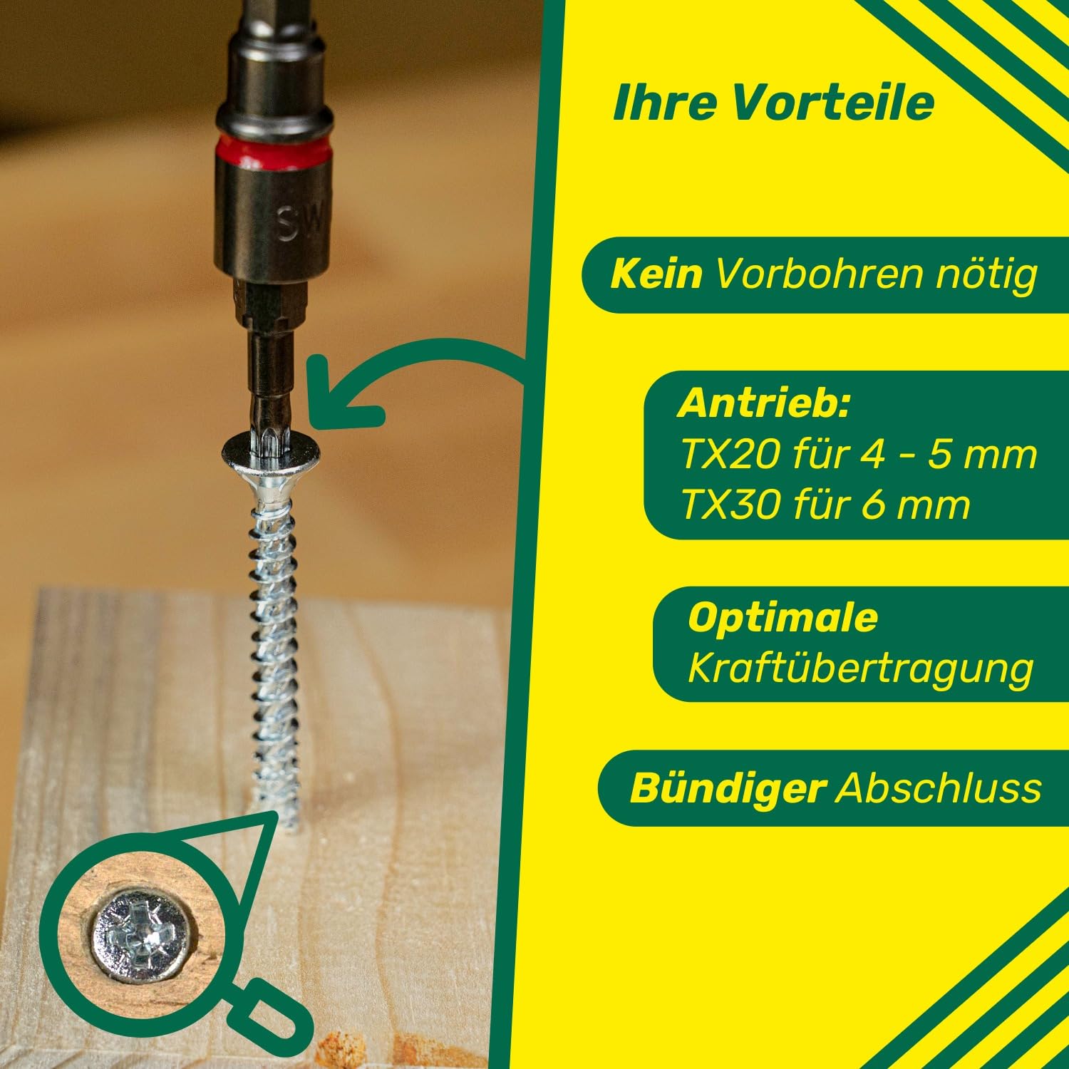 Jet-Fast Universalschrauben Set 1.700 tlg. – Heimwerker & Profi Schraubenset - Spanplattenschrauben & Holzschrauben mit Senkkopf, Mehrfachgewinde, vielseitiger TX-Antrieb & Selbstbohrspitze