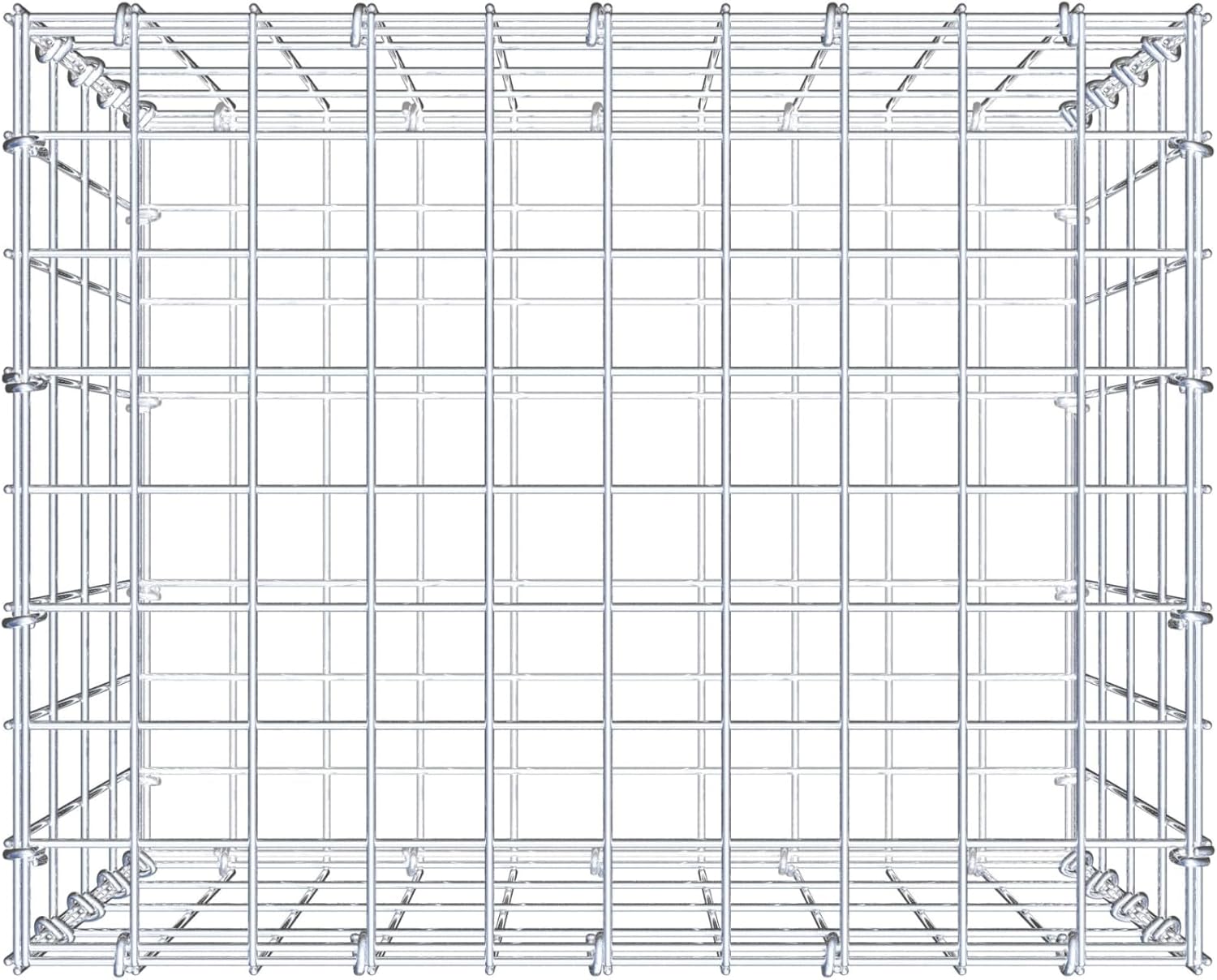 ガビオン、ガビオン ストーン バスケット - 50x40x40cm、正方形メッシュ 5x10cm、深さ 40cm、造園、浸食防止、庭