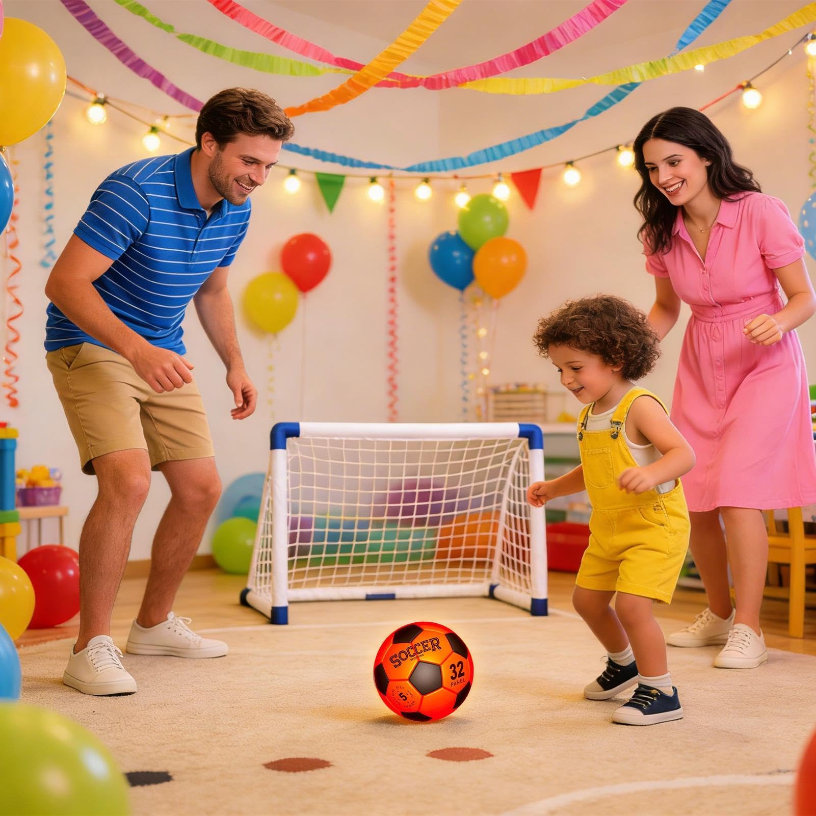 Pallone da Calcio Luminescente Pallone Sportivo Ricaricabile N.5 con Pompa | Attrezzatura Sportiva Notturna per Ragazzi 8-15 Anni Bambini Ragazzi Adulti Sport Esterno Compleanno Giardino Cortile F