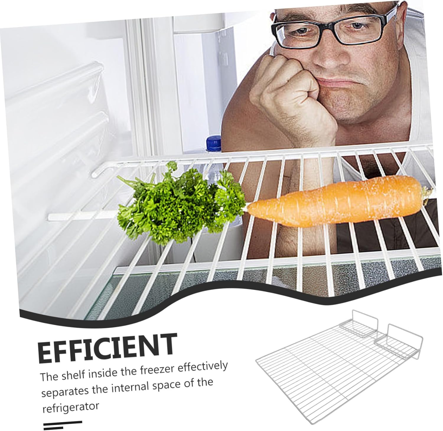 Alipis Iron Freezer Divider for Efficient Food Organization Mesh Partition for Home Commercial Use Space-saving Storage for Freezer Fridge Wire Separator