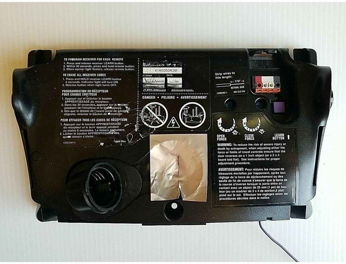 Replacement for Chamberlain Liftmaster 41AS050R2M Circuit Board Panel Purple Learn Button Compatible with 41AS050R2.