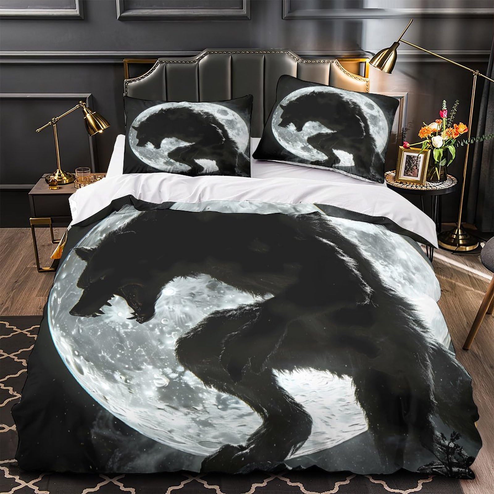 Housse de couette train vintage 260x220 cm en microfibre