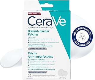 CeraVe - Patch Bouton Anti-Imperfections - Invisibles - Résultats En 3H - Réduit L'Excès De Sébum - Technologie Hydrocolloïde - Bord Fin, Meilleure Tenue - 2 Tailles (10 & 12mm) - Pimple Patch x22