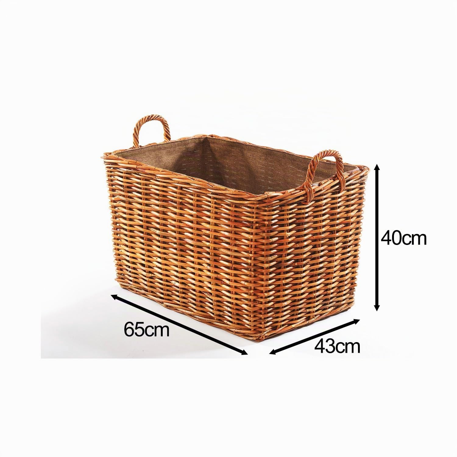 Kobolo Holztrage Holzkorb für Kaminholz Rattan Lacak mit abnehmbarem