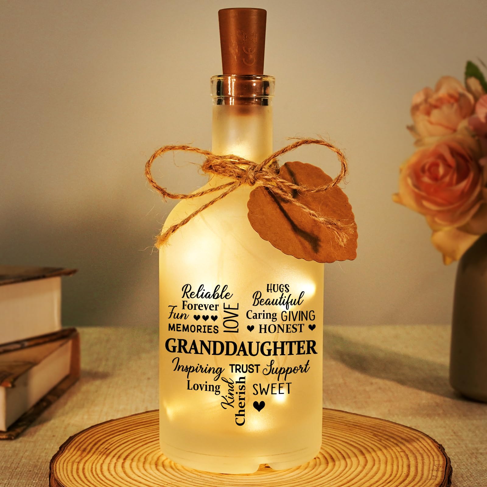 Sayregifty Granddaughter Gifts, Granddaughter Birthday Gift, Birthday, Christmas, Graduation Present for Granddaughter, Granddaughters LED Bottle Decorative Light