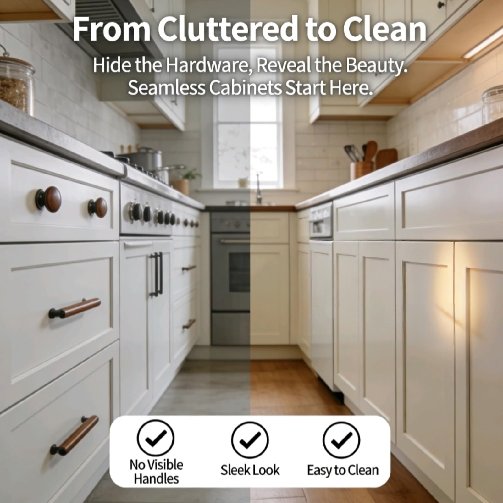 4 Sets Push Open Door Latch Touch Latches Push Latch Damping rebounder for Cabinet Hardware Release Latch Kitchen — view 3