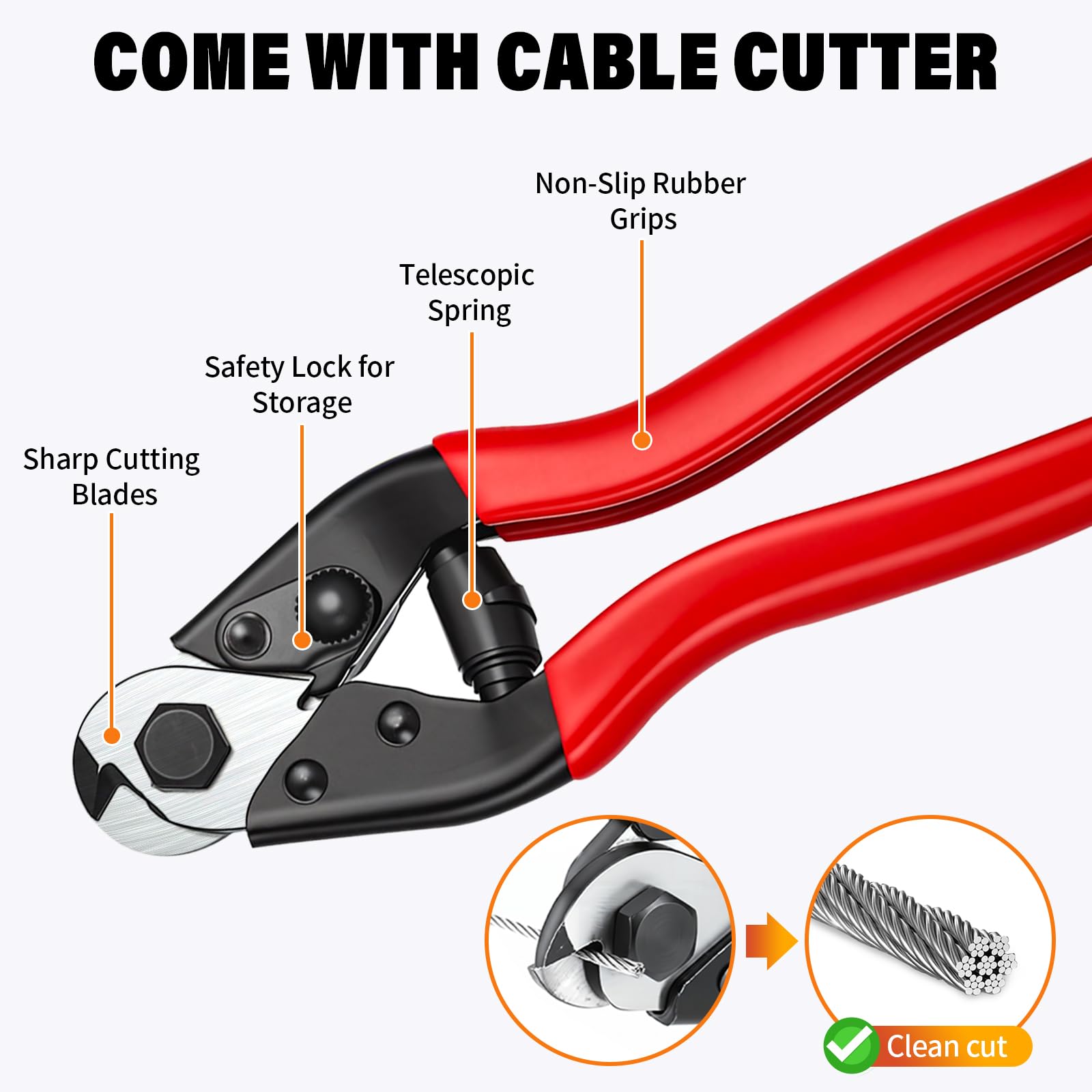 Stainless Steel Cable Kit - 100ft 1/8" Rope -6