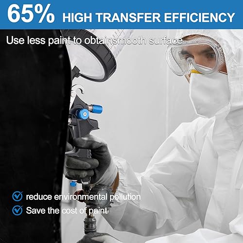 Miniatura 6 de HVLP - Pistola pulverizadora con 10 vasos de pintura desechables de 22.0 fl oz, 4 boquillas de 1.4/1.7/2.0/0.098 in, kit de pistola de pintura