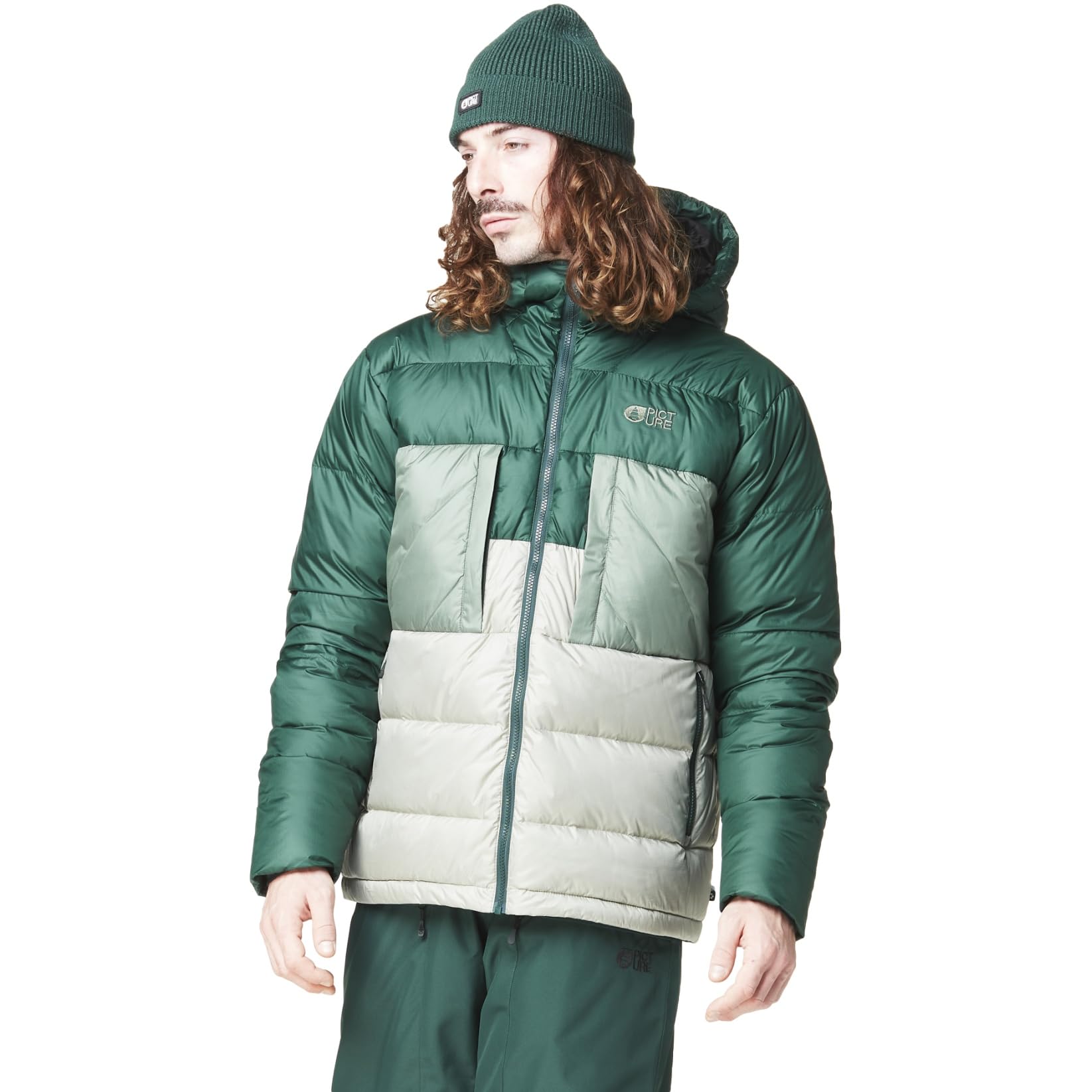 Picture Hi Puff Down Jacket, Ponderosa Pine Laurel Wreath Shadow, L