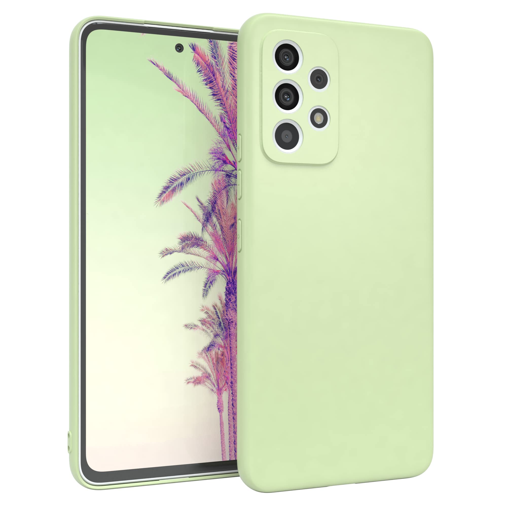 EAZY CASE Handyhülle Silikon mit Kameraschutz – Pastell Grün – Samsung Galaxy A53 (5G)