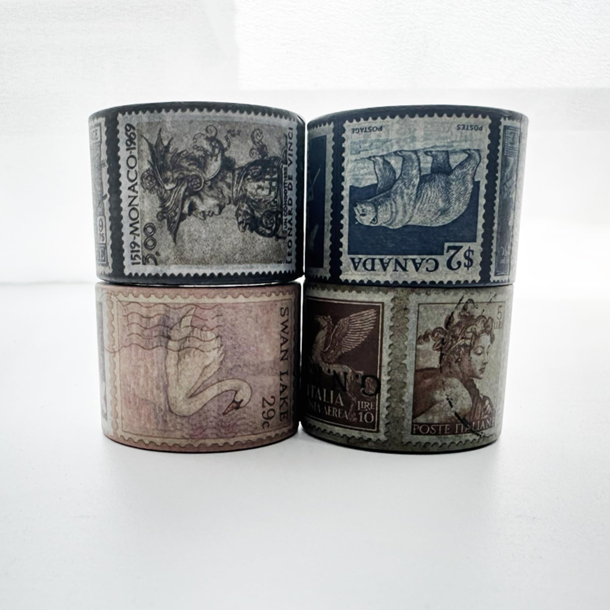 Zestaw 4 rolek taśmy Washi, taśma maskująca, taśma maskująca dla dzieci, kolorowa taśma klejąca do scrapbookingu, pamiętnika, planera, pakowania prezentów