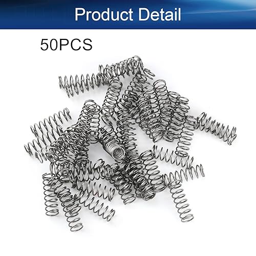 Miniatura 83 de Bettomshin 20 muelles comprimidos, 0.01 pulgadas de diámetro de alambre x 0.12 pulgadas de diámetro x 0.59 pulgadas de longitud libre, construcción