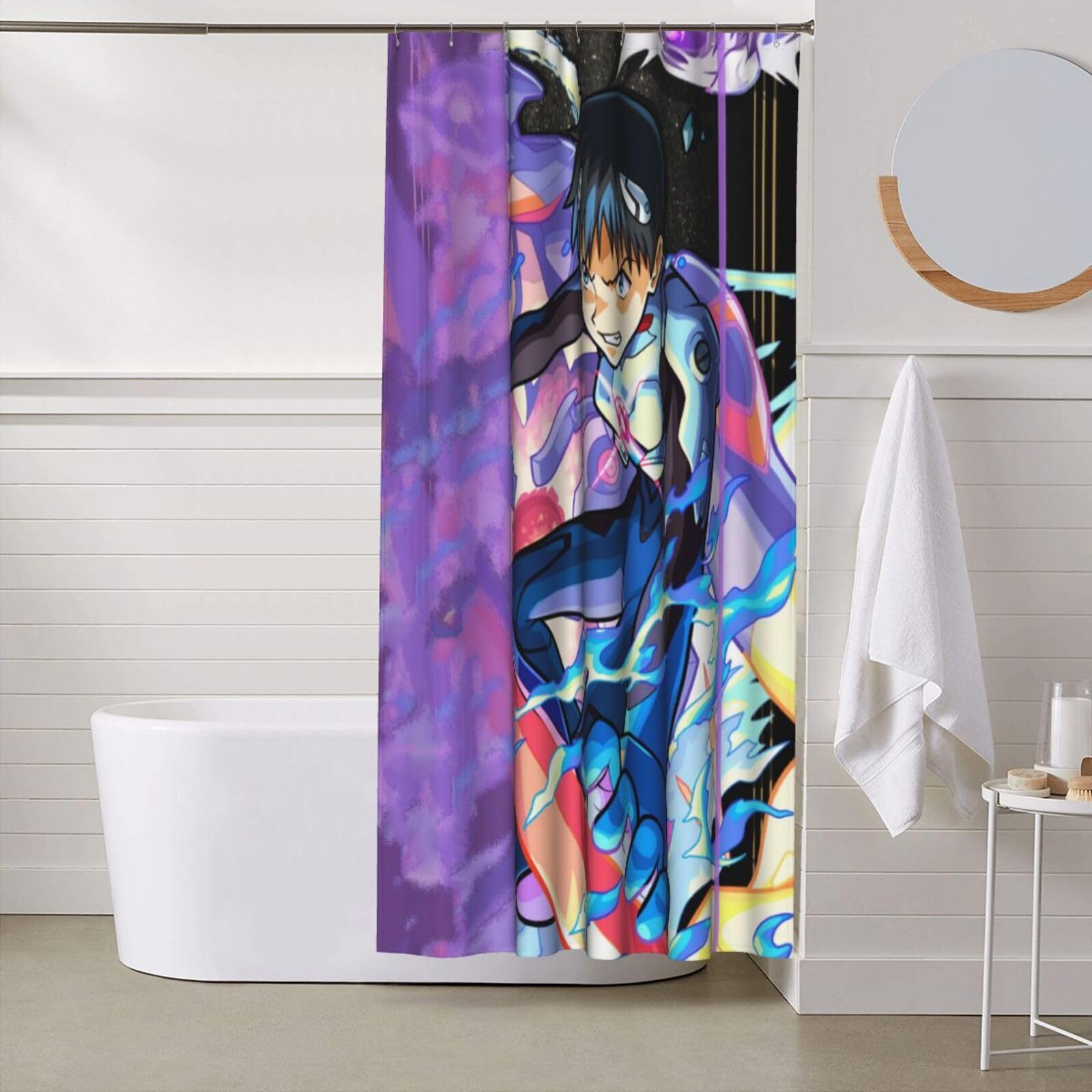 Amazon｜シャワーカーテン 風呂カーテン 新世紀エヴァンゲリオン 碇