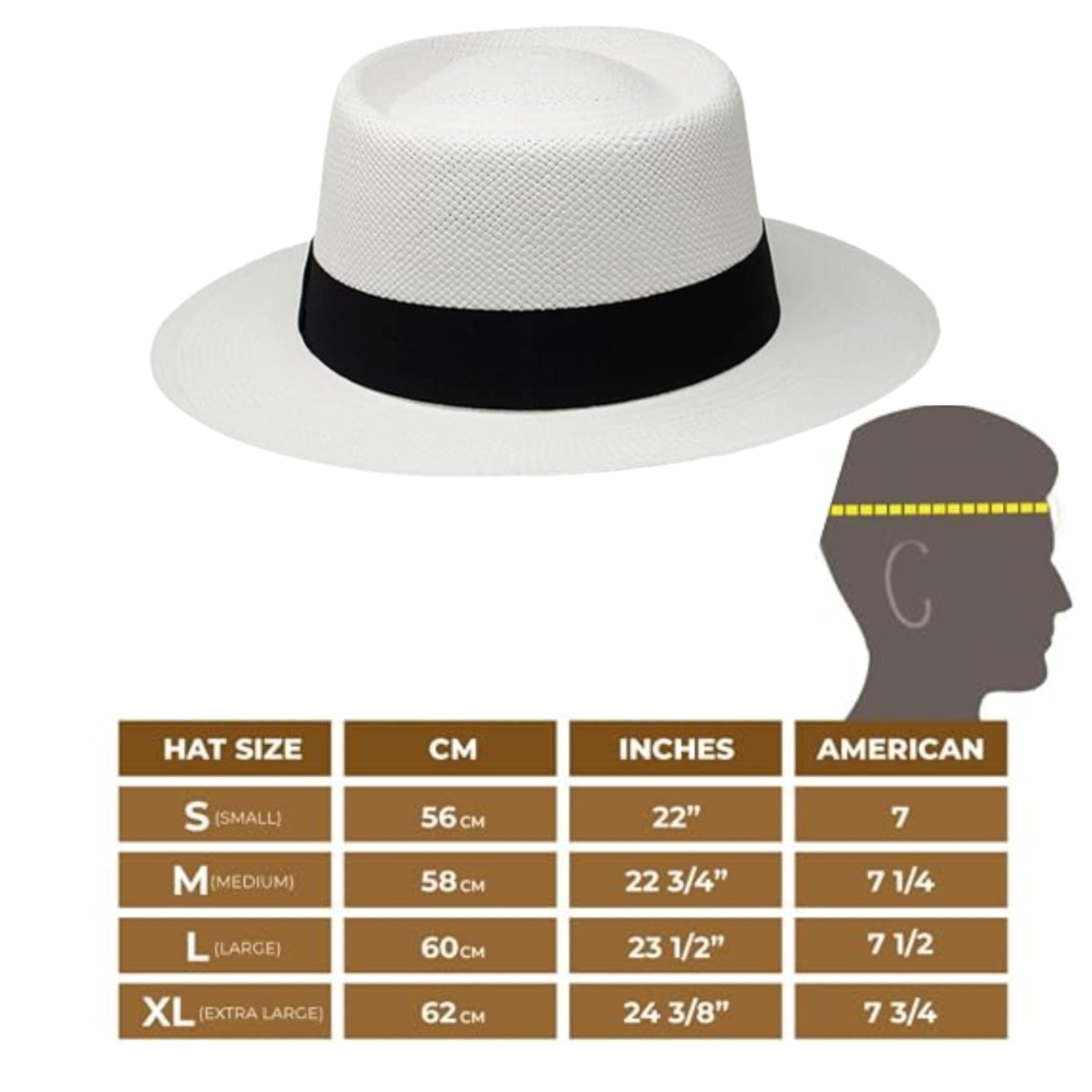 Gamboa Sombrero Panama Hombre y Mujer de Paja Toquilla Original de Ecuador Verano Fedora Playa