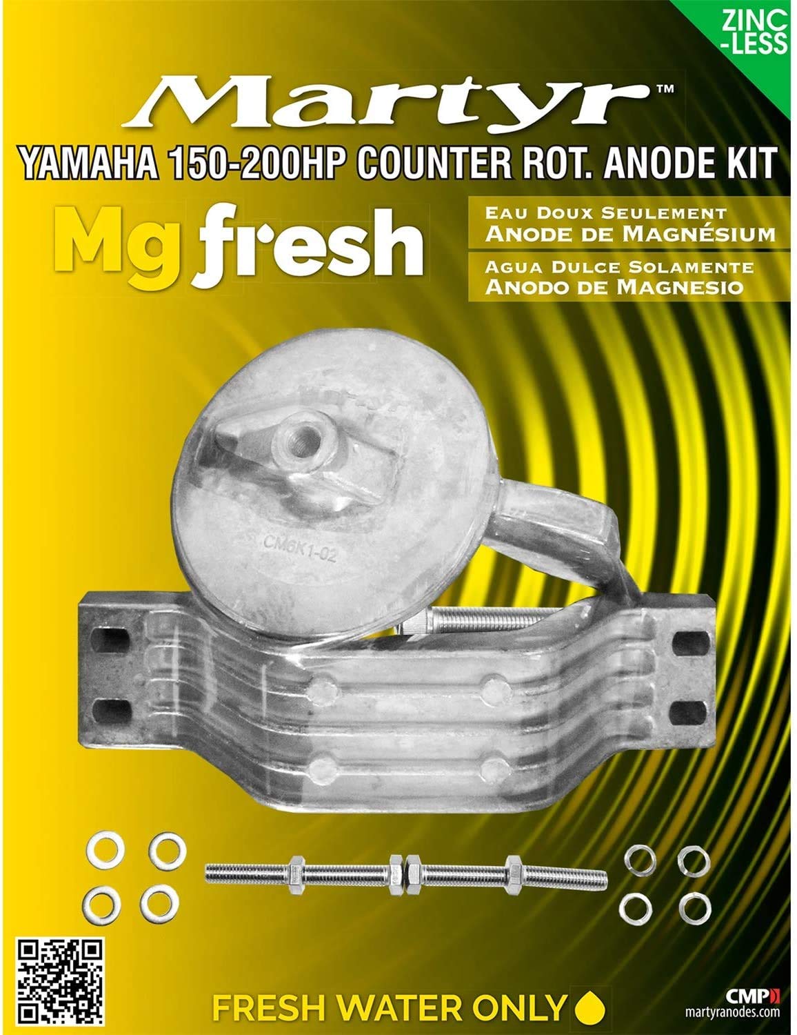 Martyr Anodes CMY150KITM Yamaha Anode Kits, Magnesium