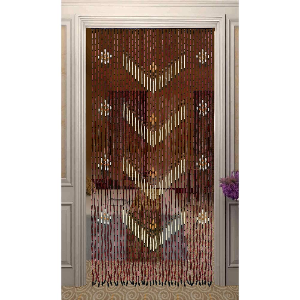 Perles de bambou rideaux de chaîne de porte paravent bois 31 brins 90x180