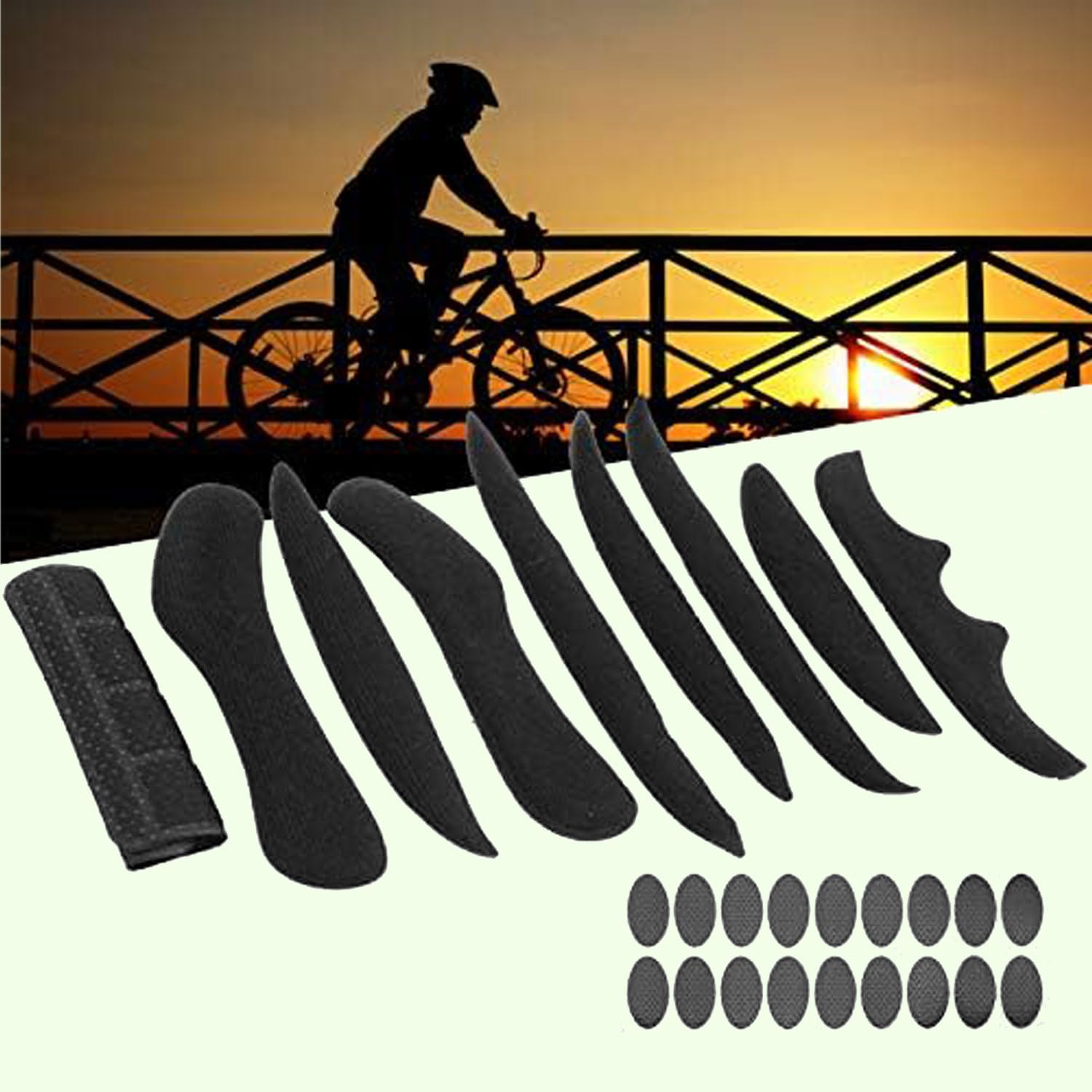 Imbottitura per caschi da Bicicletta,2 Set di Cuscinetti in Schiuma per Casco da Bici,Kit di Imbottitura per Casco,Imbottitura del Casco Protettivo per Imbottiture per Caschi,Sostitutiva