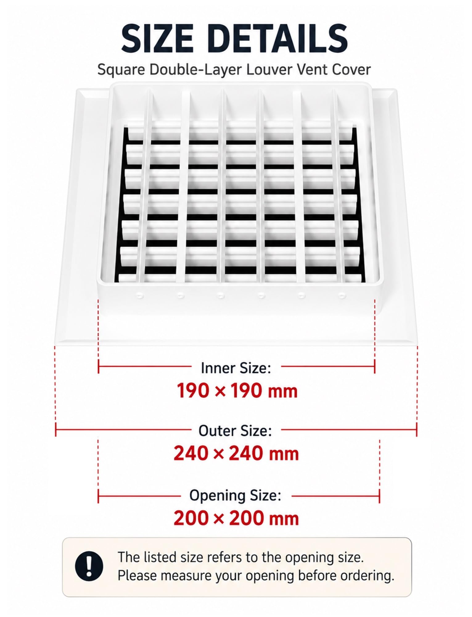 Rejilla ventilación ABS, salida aire techo pared para casa(1000x200 mm)