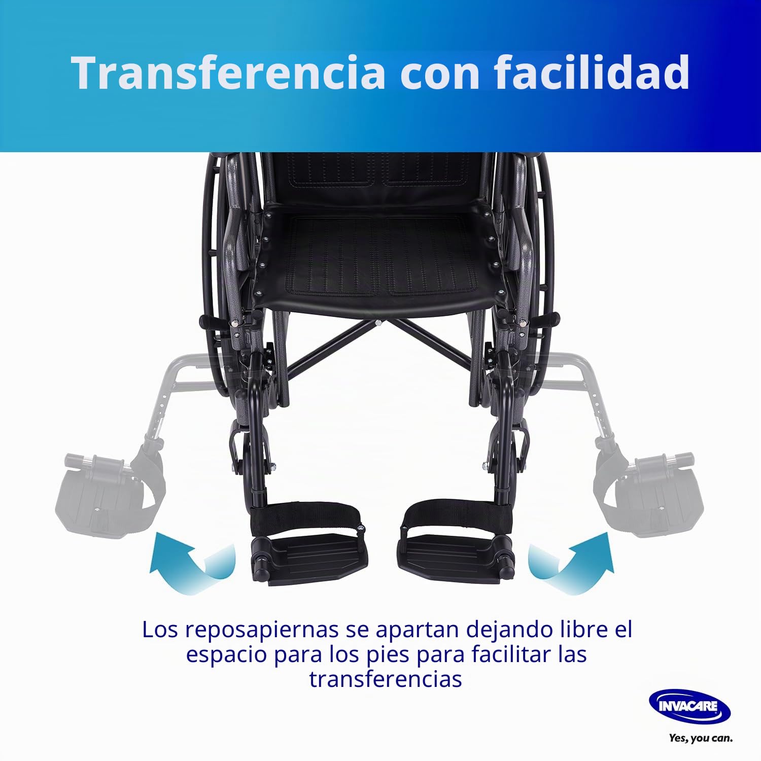 Invacare Pie Descansa Para Tracer Y 9000 Sillas De Ruedas Aluminio Sp, Reposapiés Hemi Alumn@s, 1 Pack, 2 Cada Uno