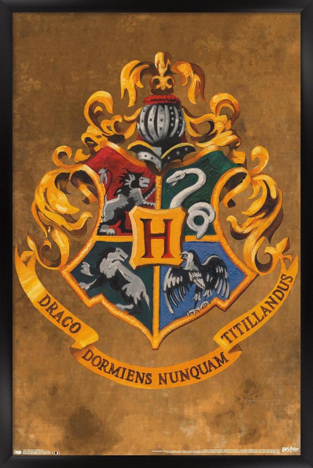 Trends International Wall Poster Harry Potter Hogwarts Crest, 22.375 x 34