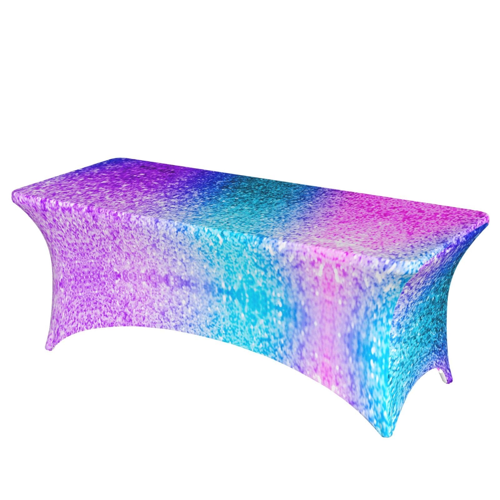 ERCgad Glitter Sequin Spot Print Rectangular Tablecloth Dining Banquet Party Events Home Celebration Table Cover