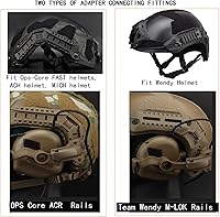 Vista 6 de Accesorios de adaptador de riel ARC de rotación de ángulo múltiple para auriculares tácticos Verde