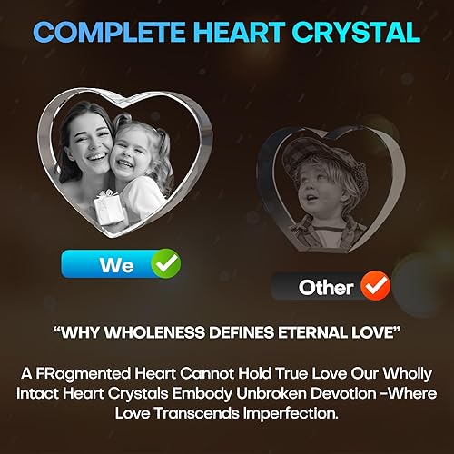 Miniatura 2 de Regalos de fotos de cristal 3D personalizados para mujeres, marcos de fotos personalizados grabados con láser 3D, regalo conmemorativo de