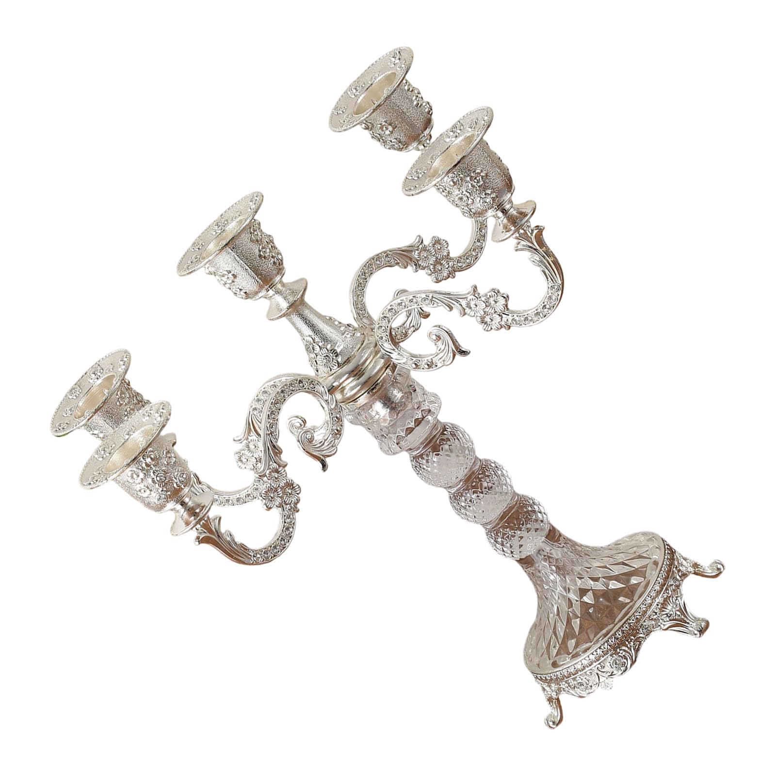Decorative Stands Iron Taper Holders Candelabra Retro Candlestick for Wedding, Table Centerpieces Cast Iron Metal Candelabra Candlestick