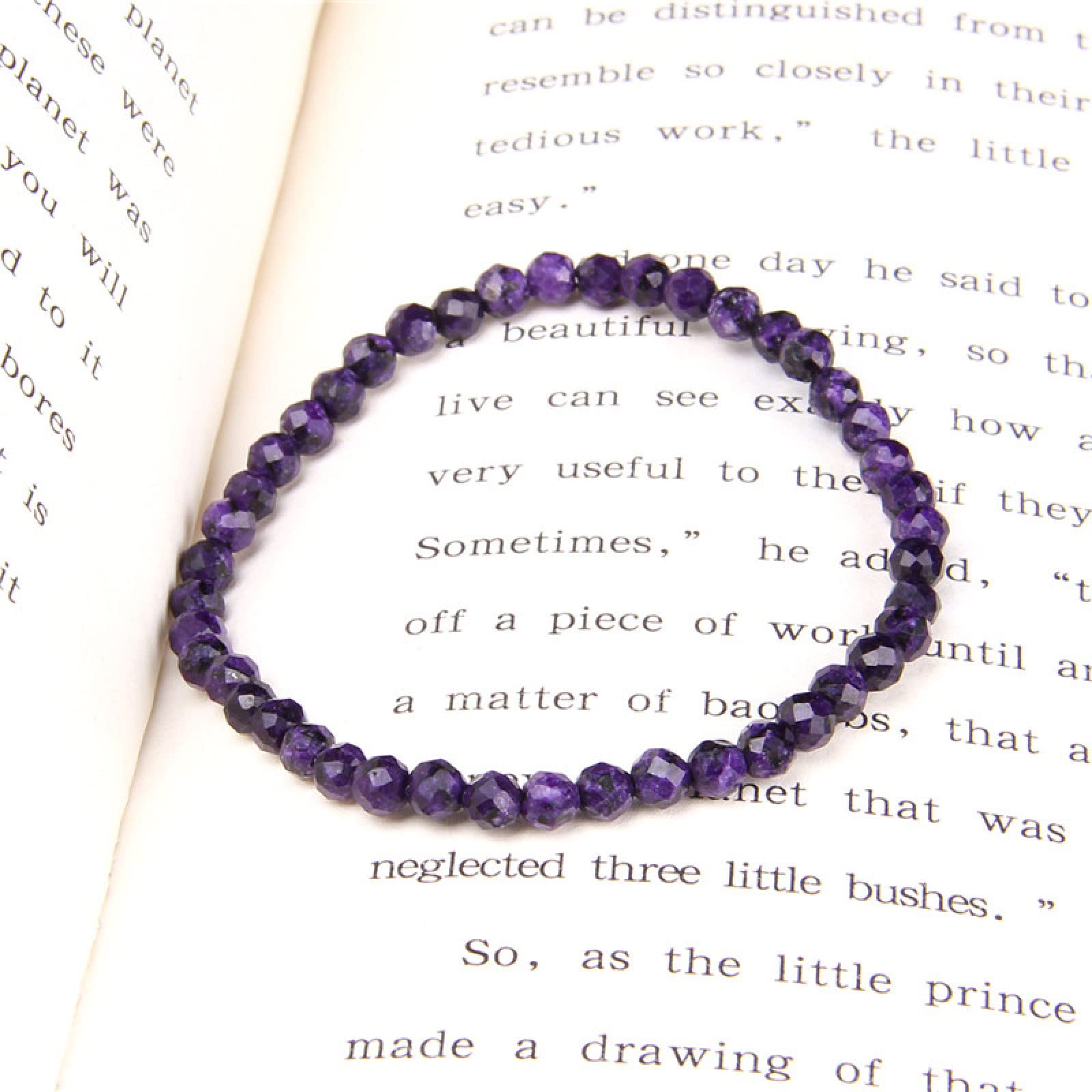 Bracciale Fatte a Mano Bracciale Donne sfaccettate di Labradorite Quarzo in Pietra Naturale Bracciale in Pietra Naturale per Donne Bracciale da Braccialetto da Donna, zircone Rosa 4mm