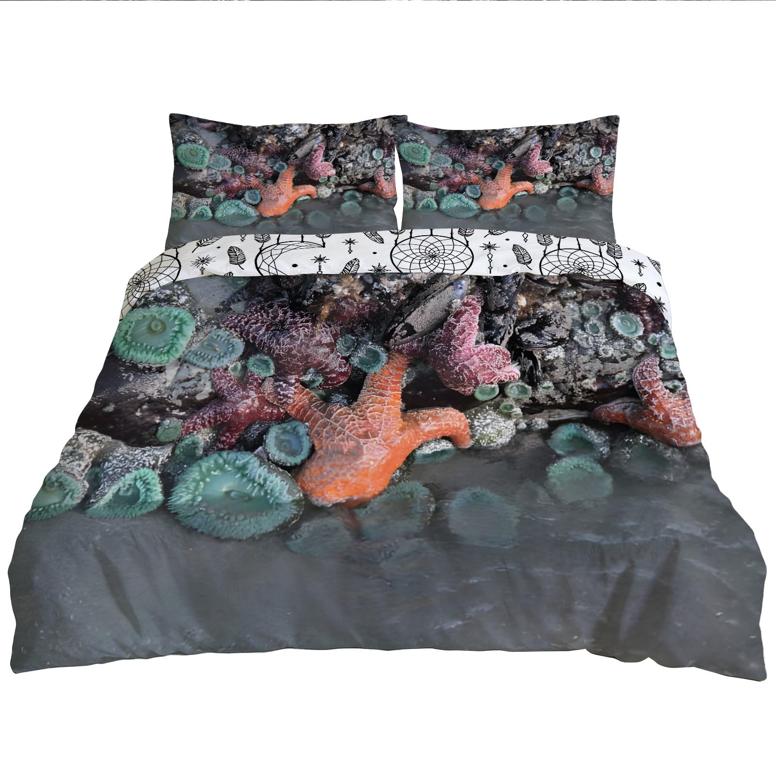 Housse de couette 200x200 thème nature en microfibre haut de gamme