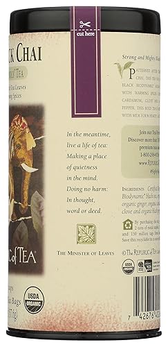 Miniatura 5 de The Republic of Tea Bold Black Chai, 36 bolsas de té (Chai negro)