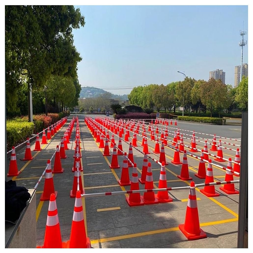 Genérico 2 Conos de tráfico retráctiles, barreras Extensibles, Ligeras y ampliables para tráfico, Carreteras, aparcamientos y Obras Viales. Cono no Incluido. (2 Unidades)