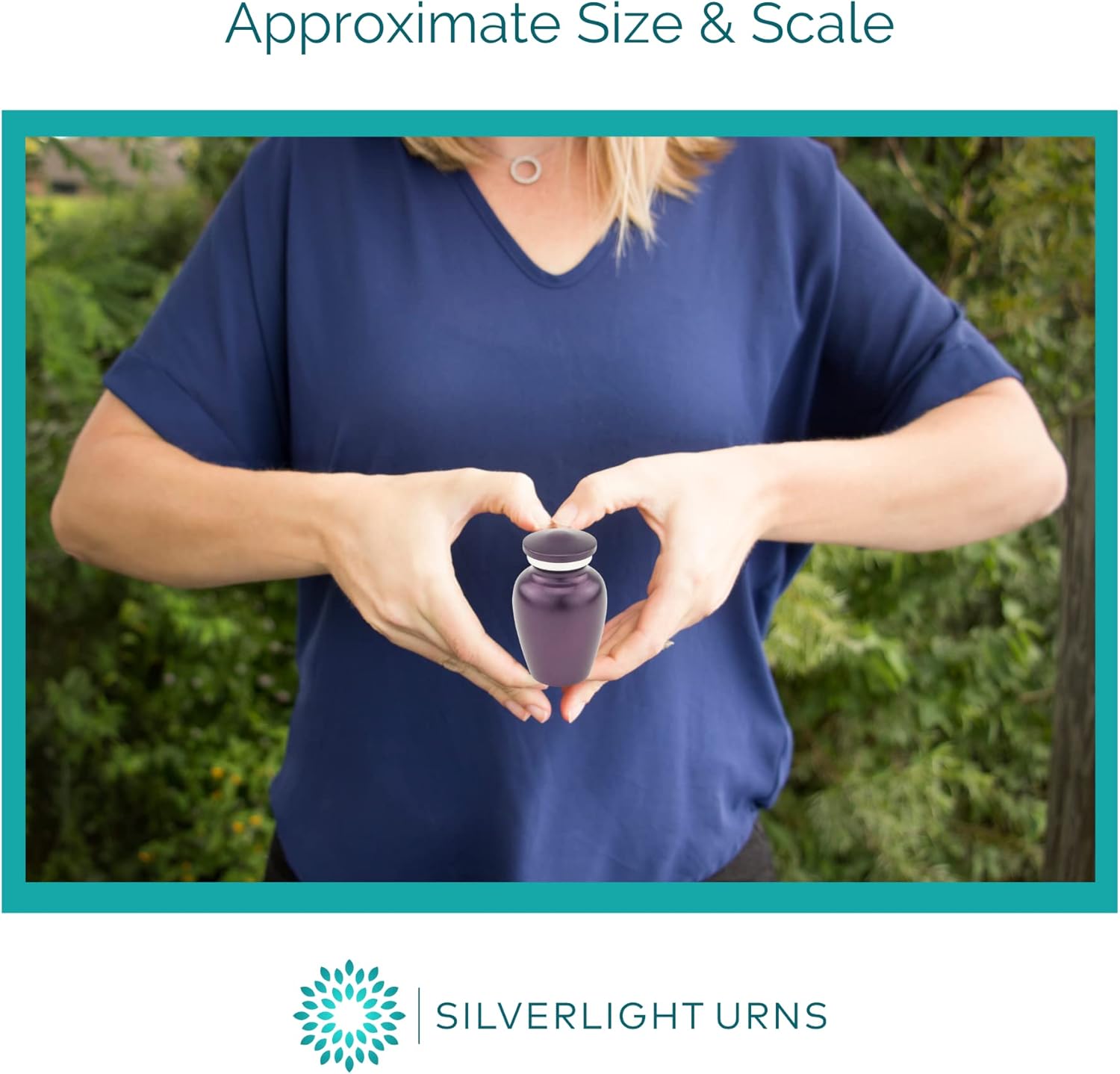 Dark Amethyst Keepsake Cremation Urn for Ashes, Aluminum, Purple Urn, Keepsake Sized Cremation Urn, 3 Inches High