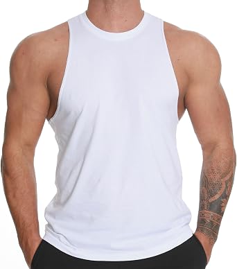 Mens Gym Workout Tank Tops Muscle Bodybuilding Fitness Sleeveless T Shirts